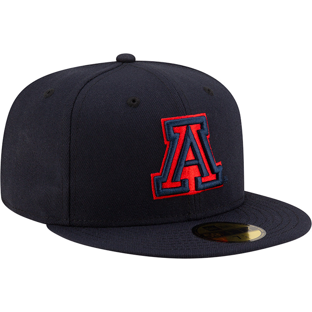 NCAA Arizona Wildcats New Era Basic Tonal 59FIFTY Fitted Hat - Navy