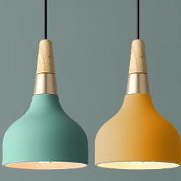 Lampada a sospensione moderna a disco Macaron 1 luce