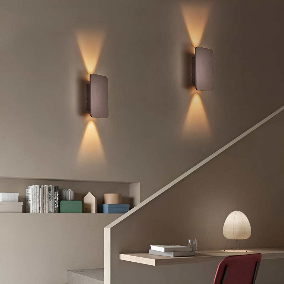 Applique da parete minimalista in vetro LED 2 luci