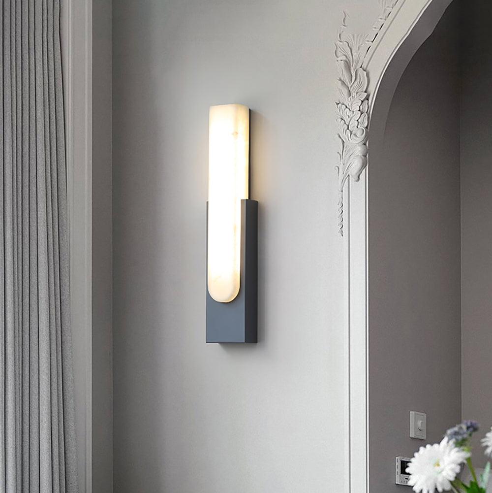 Applique da parete moderna in ottone effetto alabastro LED 1 luce