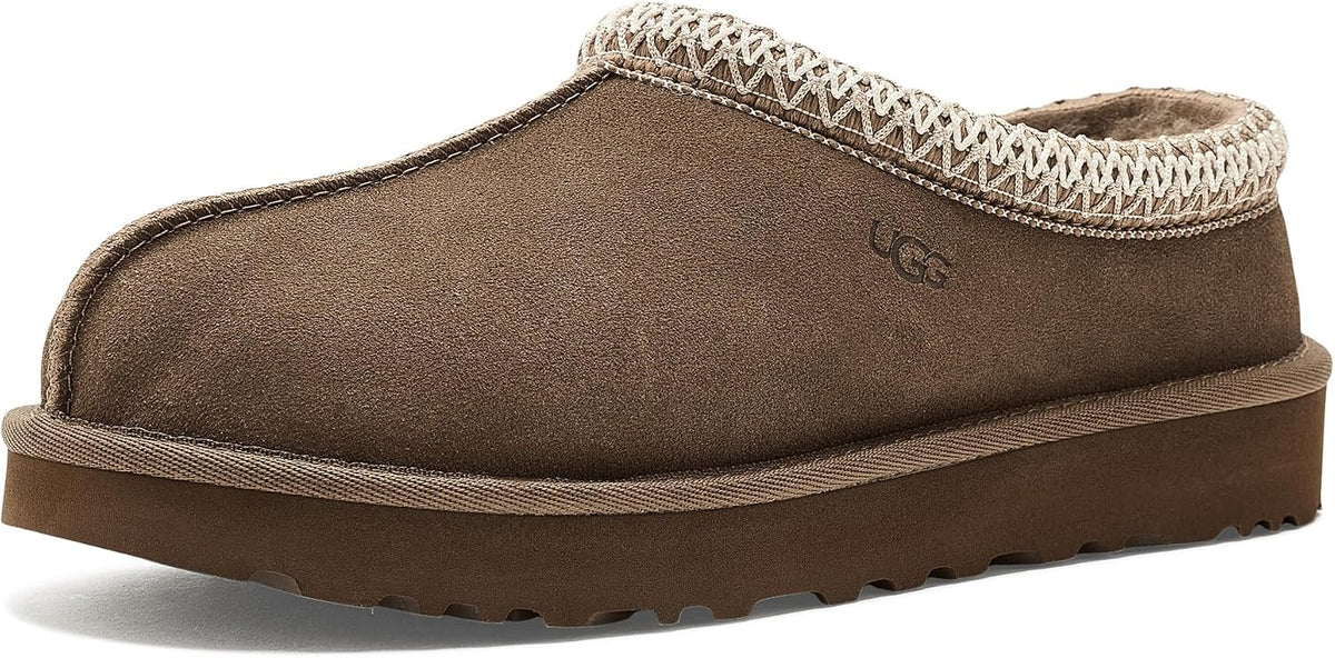 UGG Tasman II | Women's Suede Slipper | Sheepskin Insole | Shearling Lining | Braid Collar