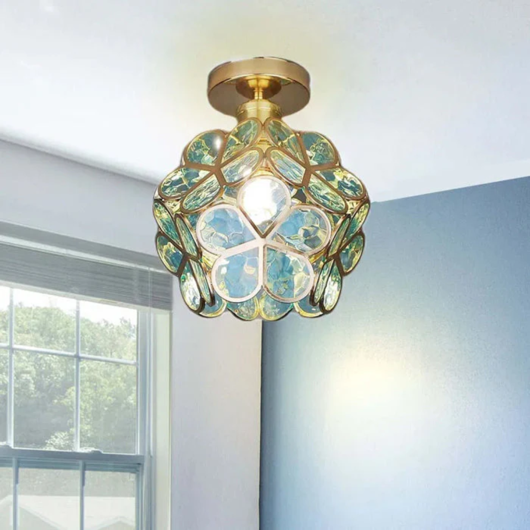 Vintage Floral Ceiling Light 1-Light