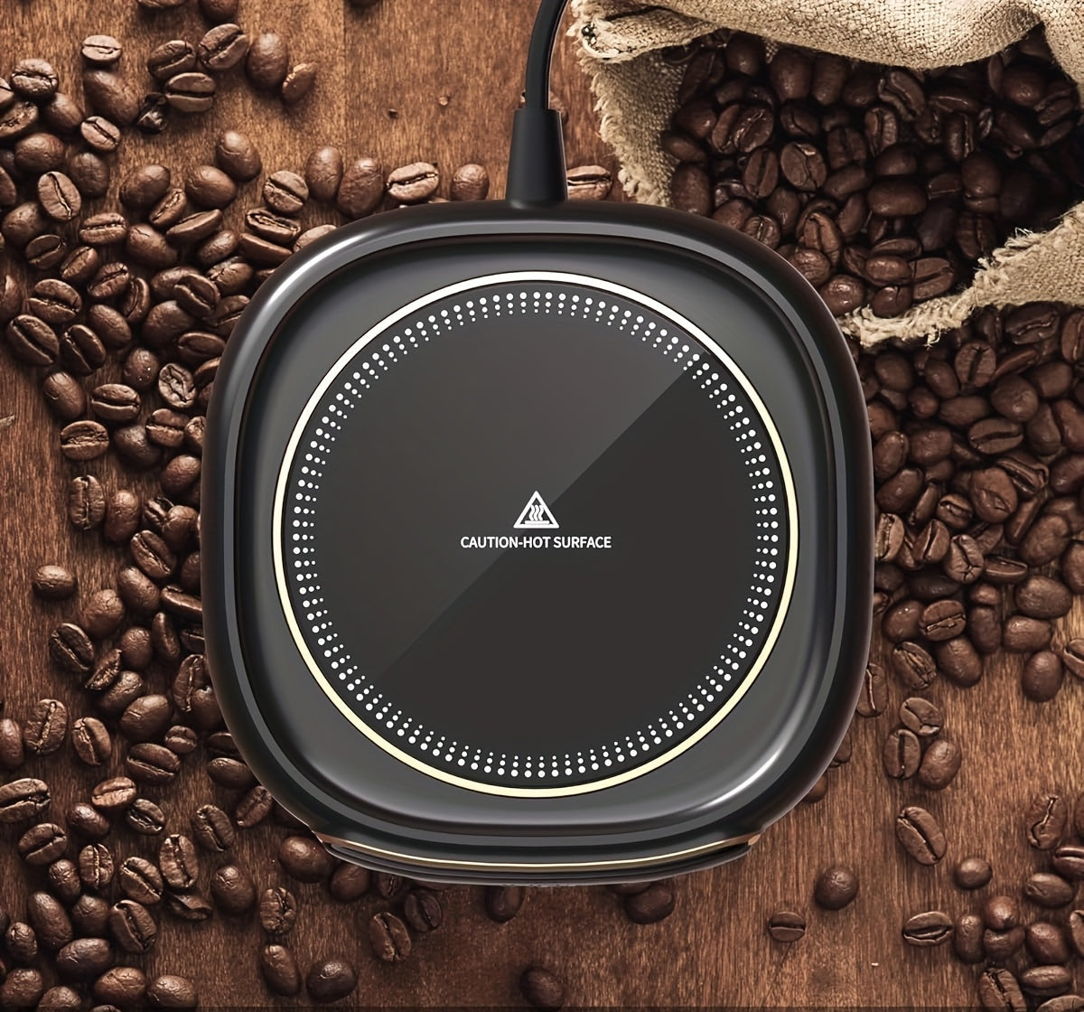 Piastra riscaldante USB per caffè intelligente compatta con timer di sicurezza per casa e ufficio