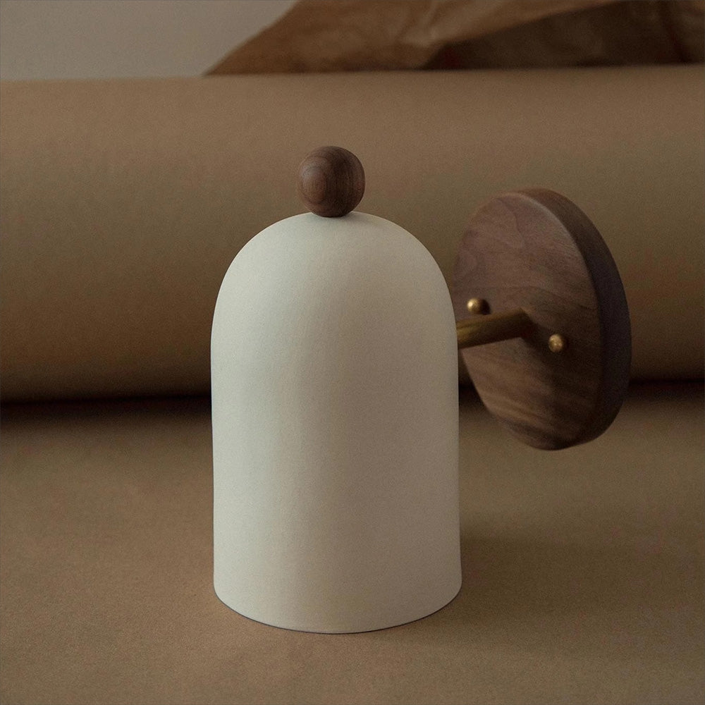 Nordic Zen Walnut Metal Wall Sconce LED 1-Light