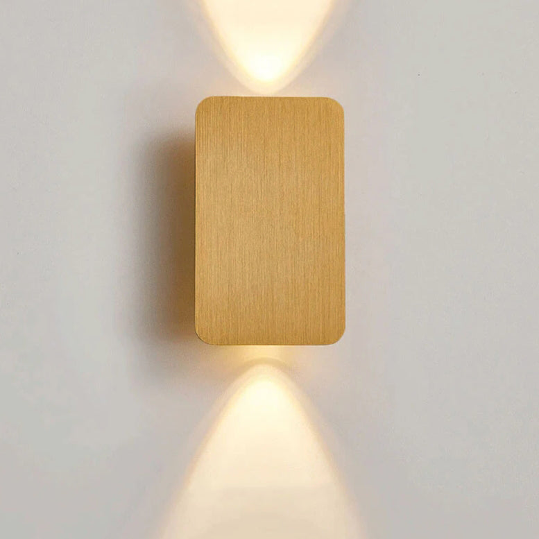 Applique da parete nordica minimalista in vetro rettangolare LED 2 luci