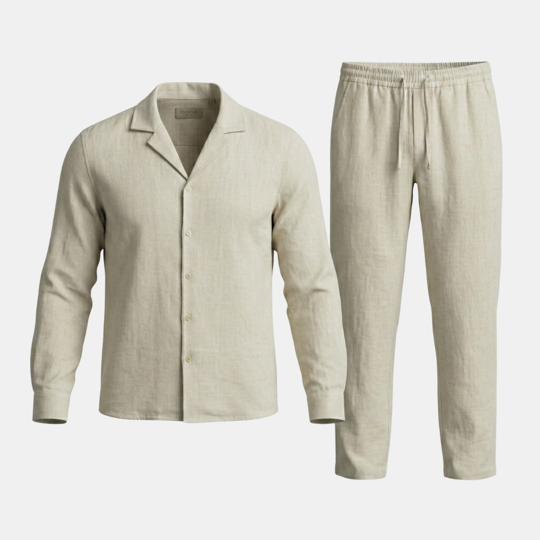 Miles | Completo leggero in lino da uomo – Camicia e pantaloni