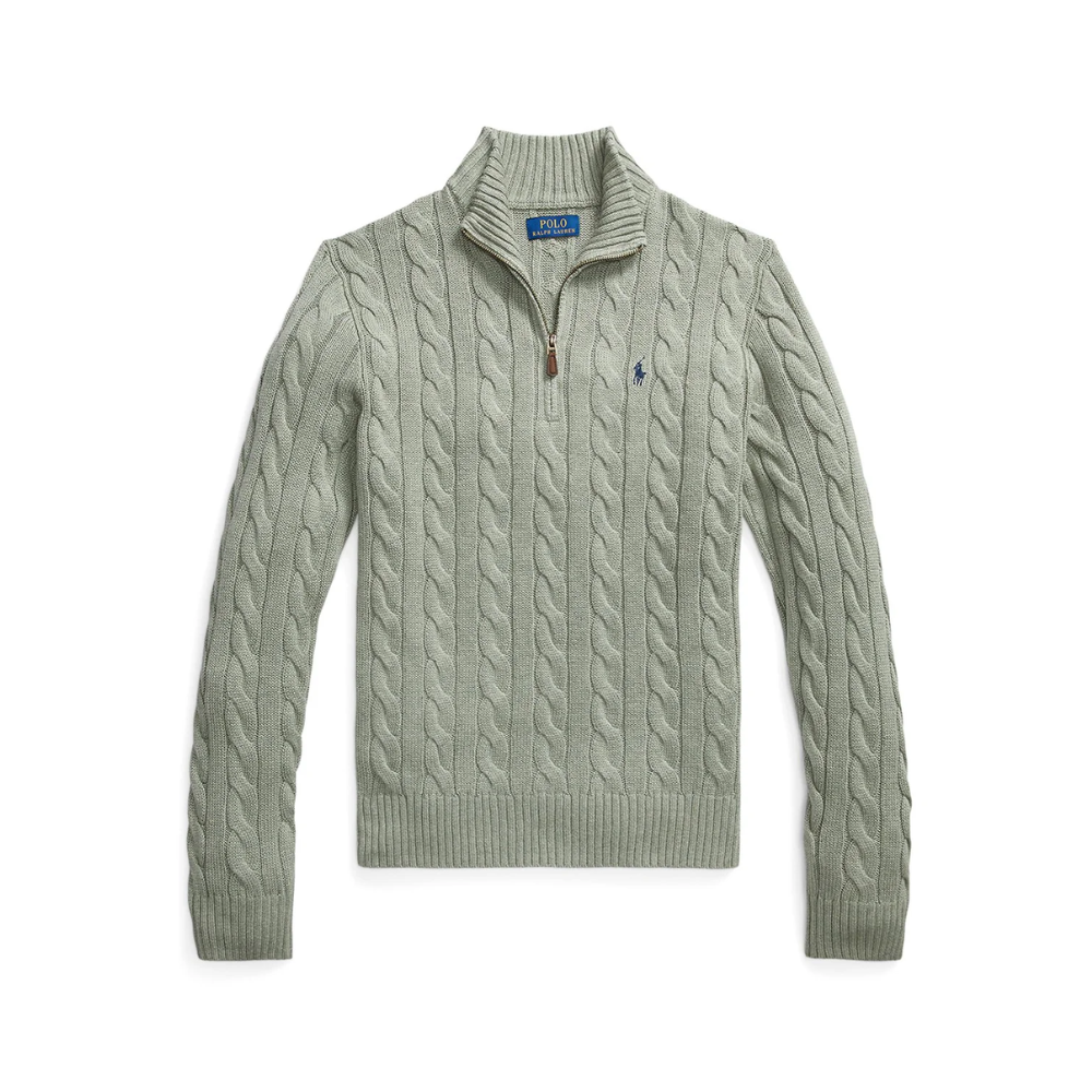 Ralph Lauren Cable-Knit Cotton Quarter-Zip