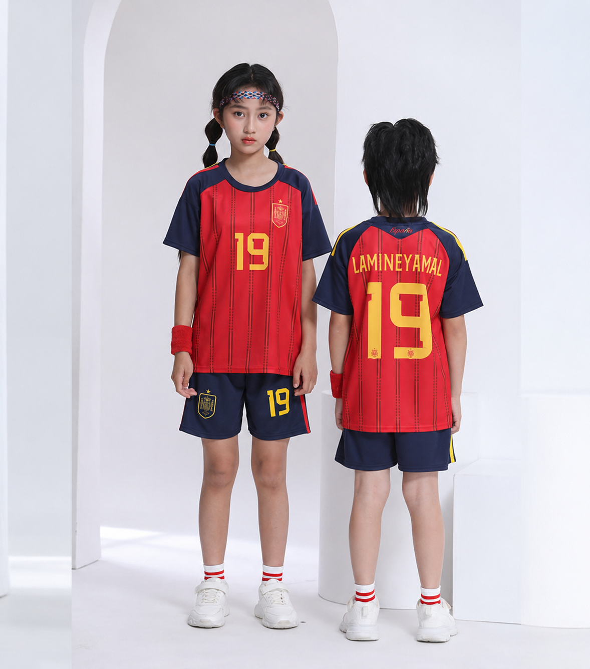Set maglia e pantaloncini da calcio per bambini Spagna – Lamine Yamal