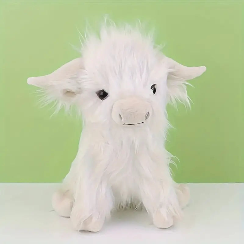 Giocattolo di Peluche Mucca Highland | Morbido Animale di Stoffa 25cm