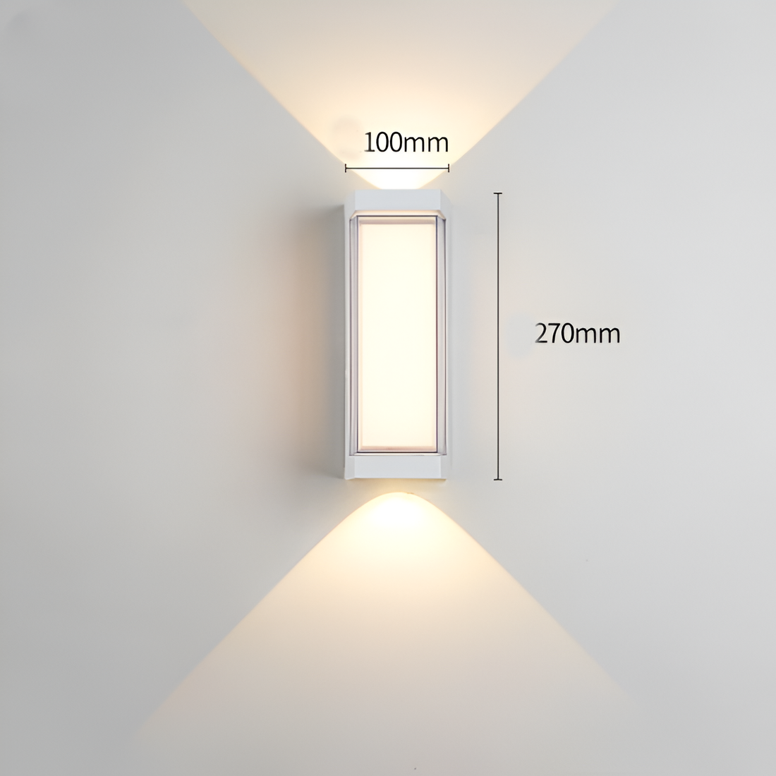 Lampada da parete nordica minimalista rettangolare in acrilico LED up-down
