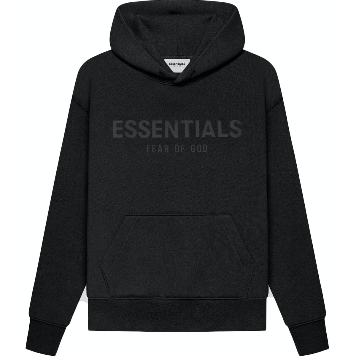 FEAR OF GOD ESSENTIALS HOODIE BLACK KIDS/JR SS21