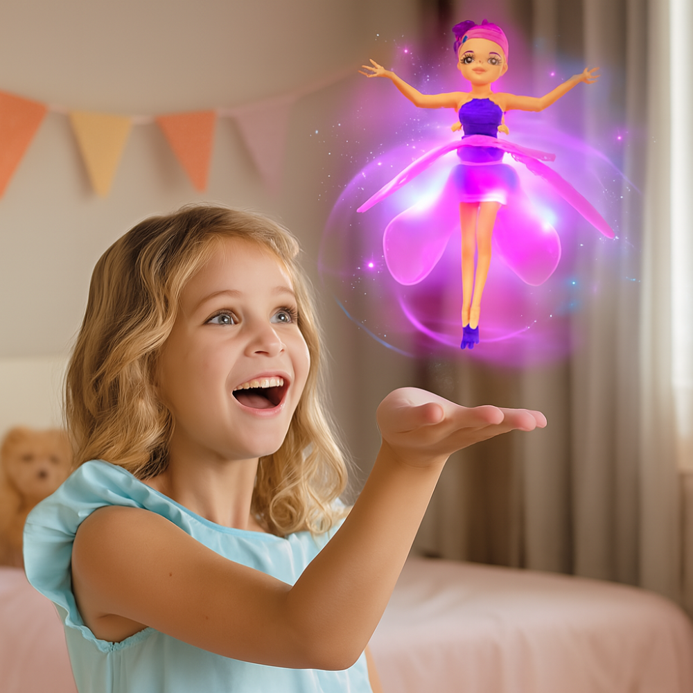 Flying Fairy Princess Toy Rechargeable LED Hand Sensor Children