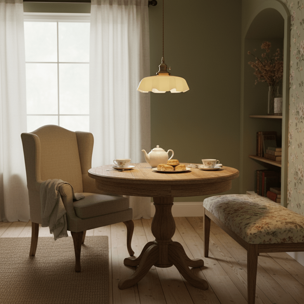 Lampada a sospensione francese in vetro arricciato e ottone 1 luce