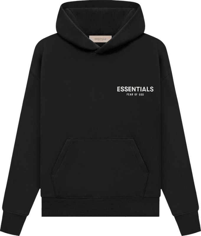 FEAR OF GOD ESSENTIALS HOODIE BLACK KIDS/JR SS22