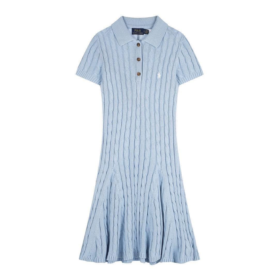 Ralph Lauren Knee-length cable-knit polo dress