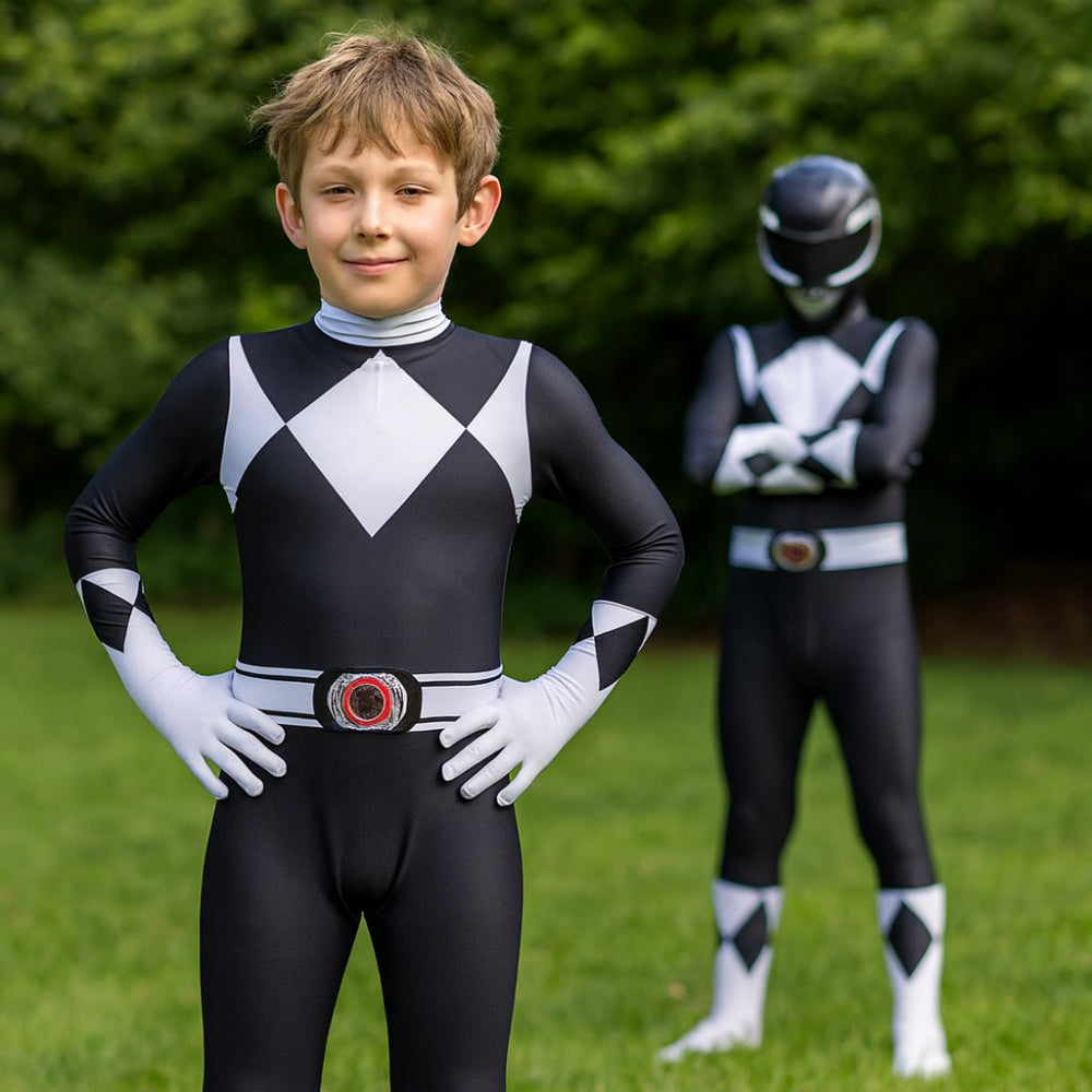 Children Cosplay Costume Jumpsuit with Mask - Ranger Style Superhero Outfit