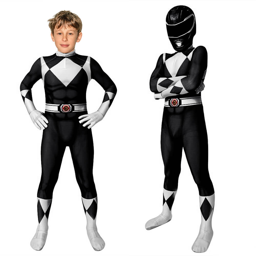 Children Cosplay Costume Jumpsuit with Mask - Ranger Style Superhero Outfit