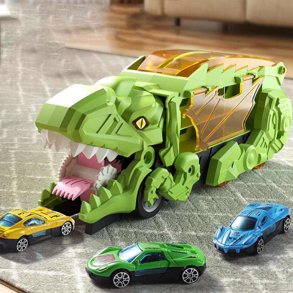 Children Toys Dinosaur Truck Car Carrier Playset Storage Transforming