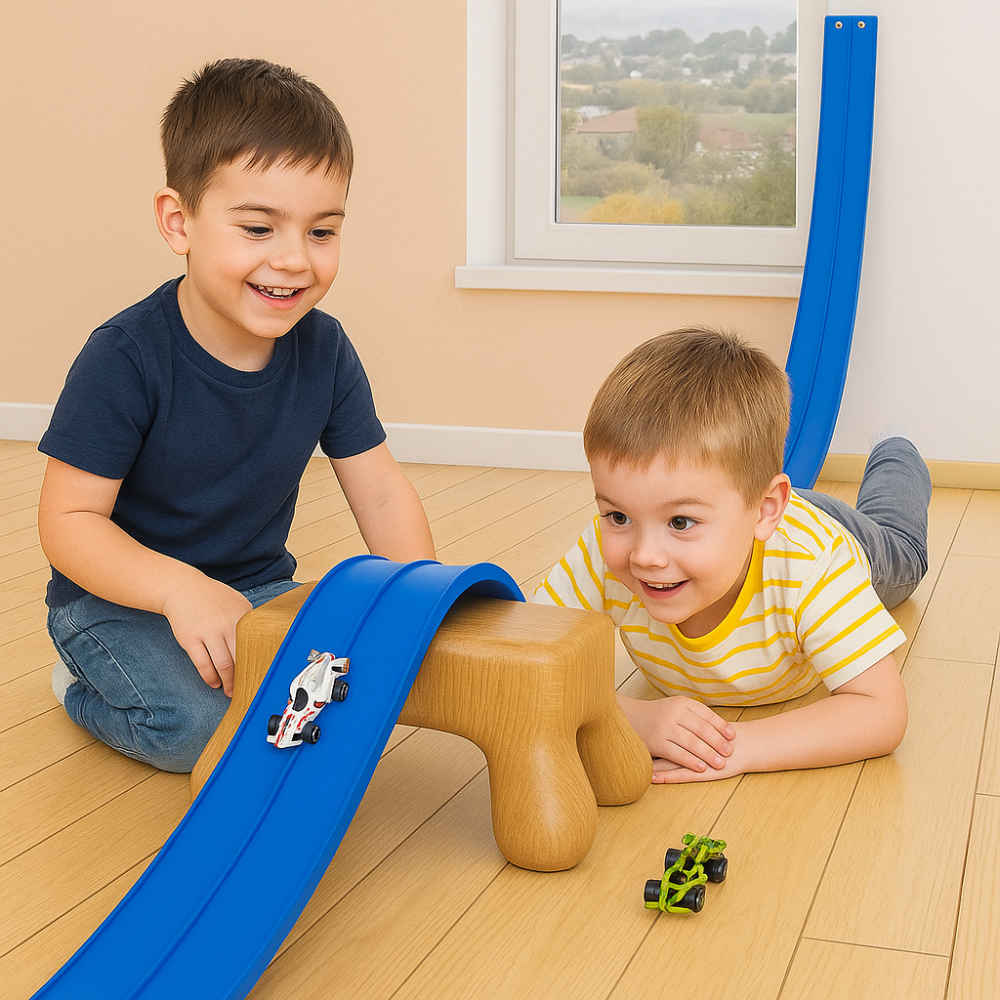 Children Toys Flexible Race Track Car Set Portable Roll Up Compatible
