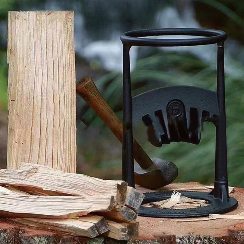 Heavy-Duty Kindling Splitter – Manual Firewood Log Splitter for Safe and Easy Wood Cutting