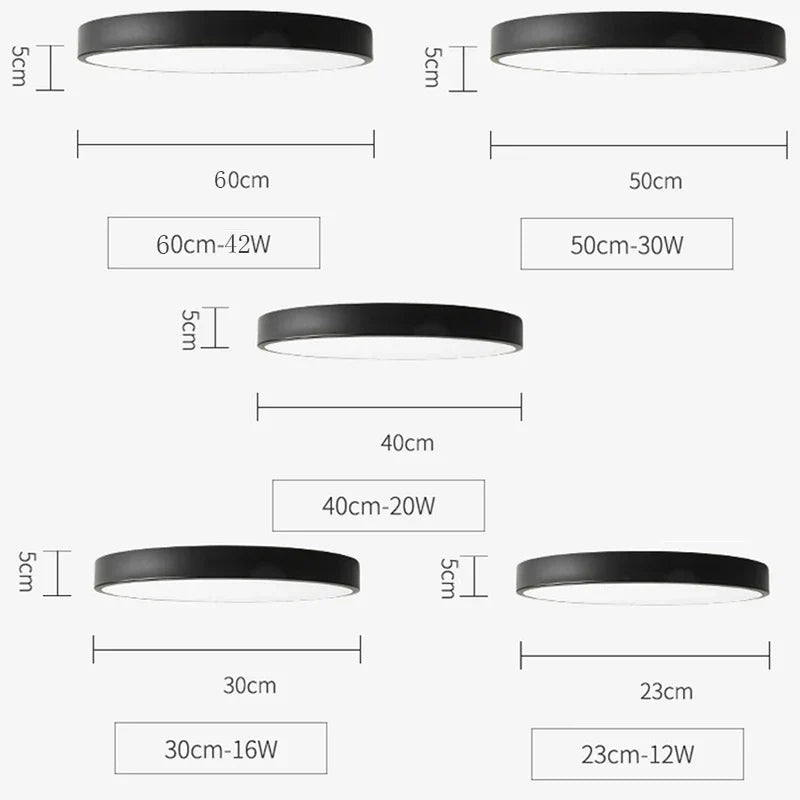 Modern Minimalist Round LED Ceiling Light 1-Light