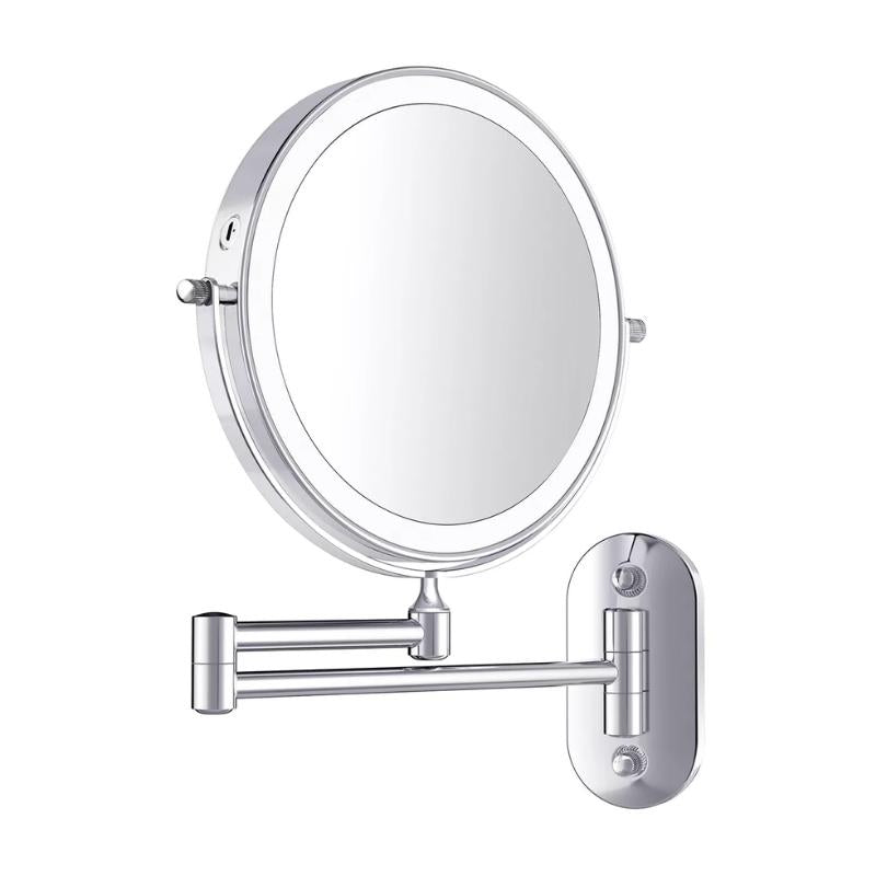 Specchio illuminato moderno rotondo in vetro con LED 1 luce