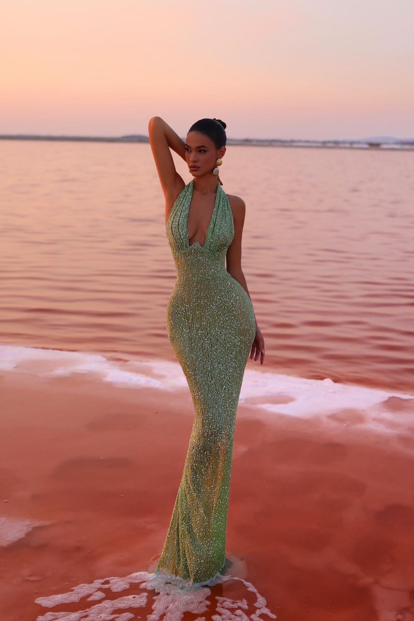 Puili | Emerald Allure Dress