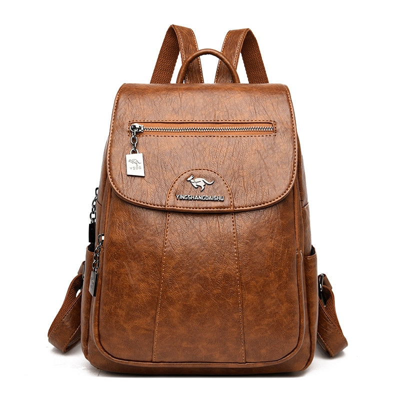 Aurelia High-Quality Everyday Leather Backpack for Women