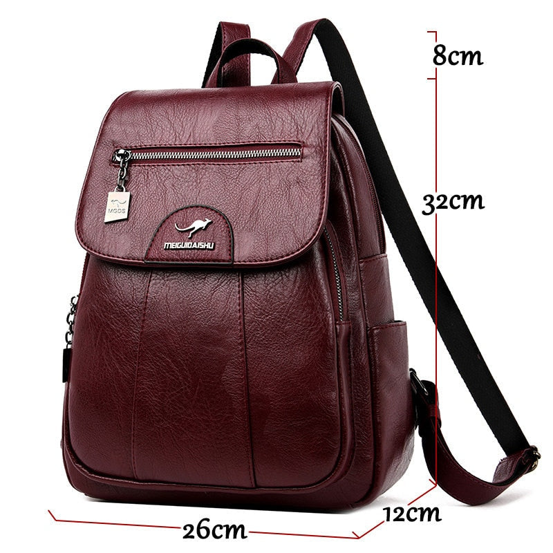 Aurelia High-Quality Everyday Leather Backpack for Women