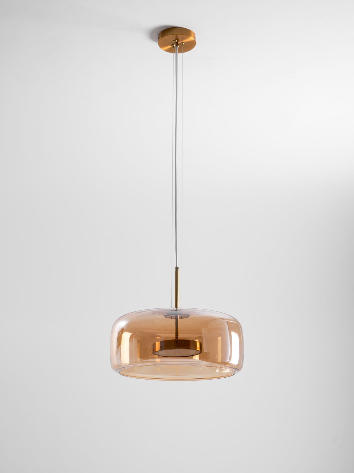 Modern Smoked Glass Dome LED Pendant Light 1-Light