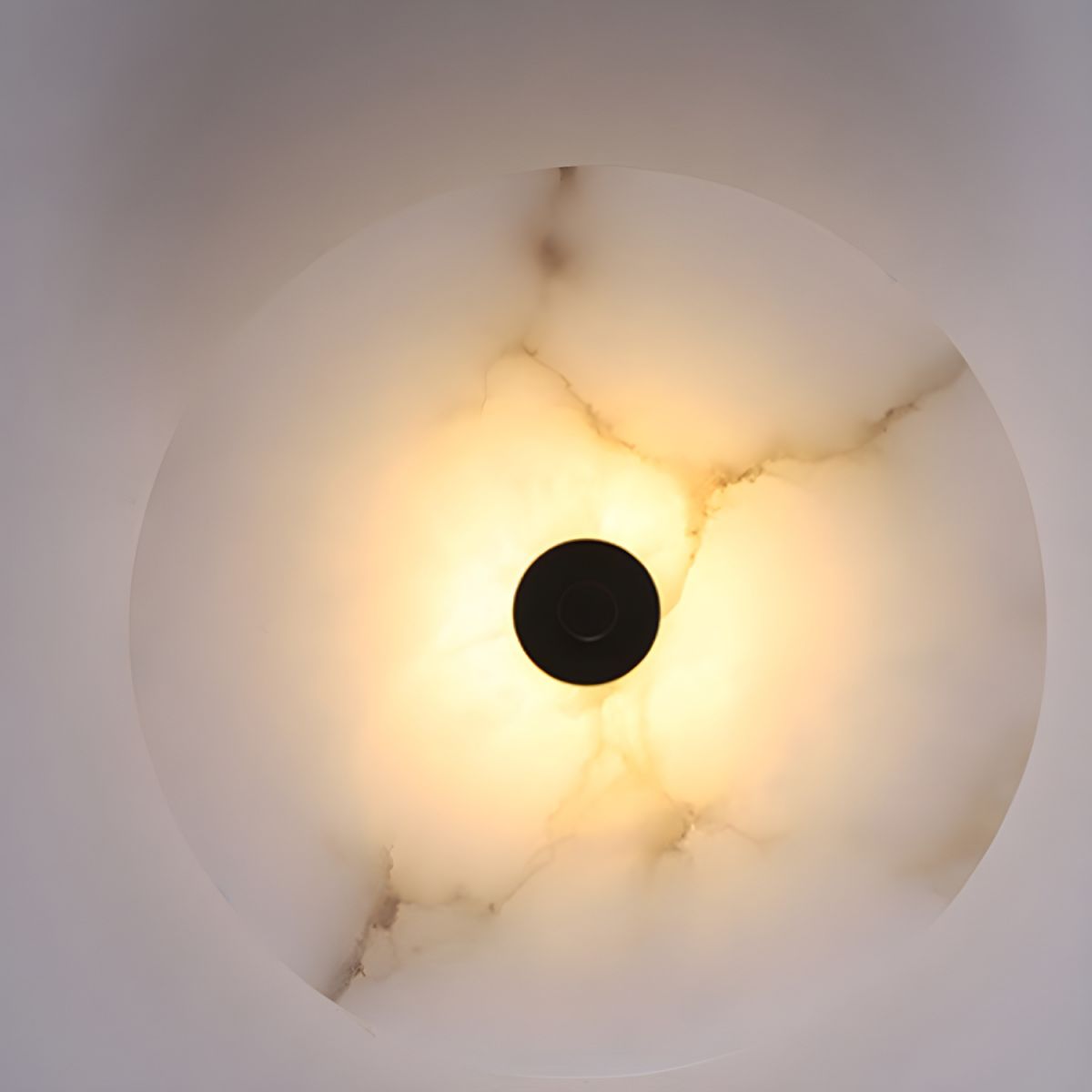 Lampada da parete moderna rotonda in marmo con LED a 1 luce