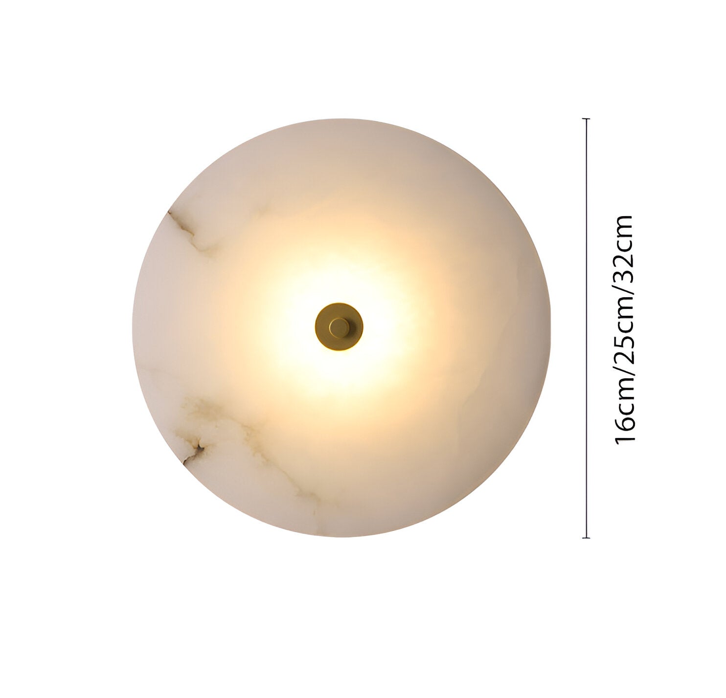 Lampada da parete moderna rotonda in marmo con LED a 1 luce