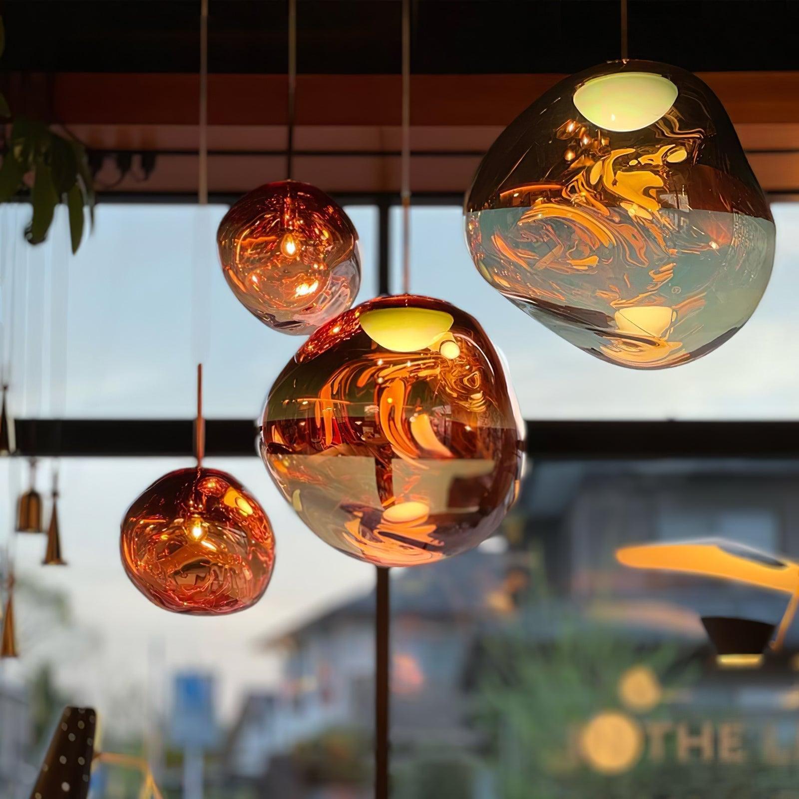 Modern Lava Glass Dome Pendant Light 1-Light