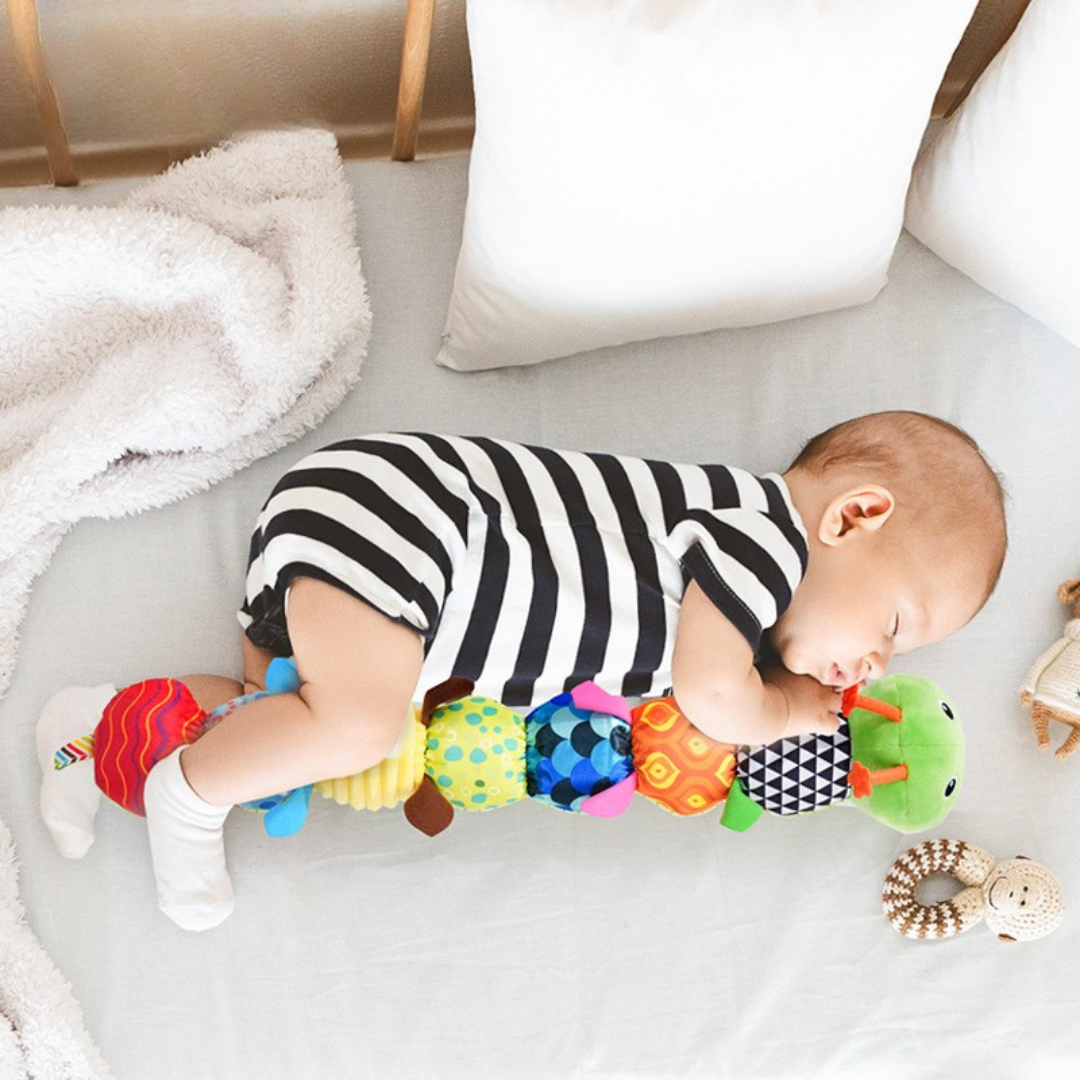 Giocattolo musicale bruco per bambini - Peluche interattivo per lo sviluppo sensoriale e delle abilità motorie