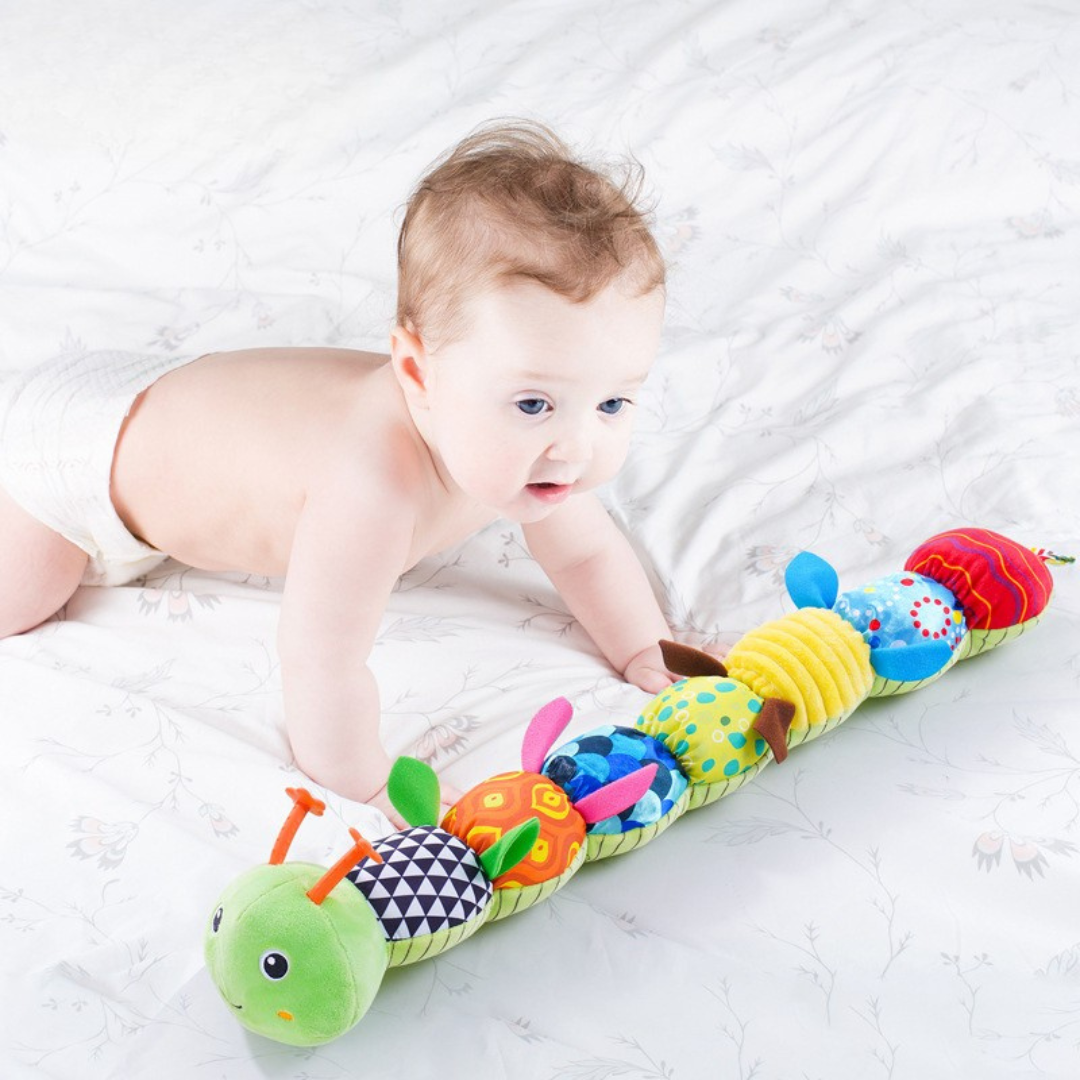 Giocattolo musicale bruco per bambini - Peluche interattivo per lo sviluppo sensoriale e delle abilità motorie