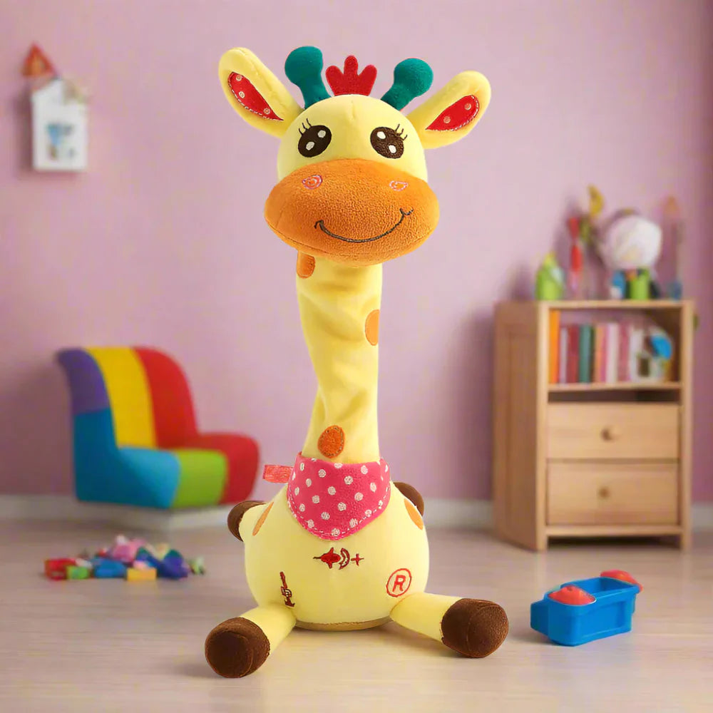 Giocattolo in peluche giraffa musicale danzante