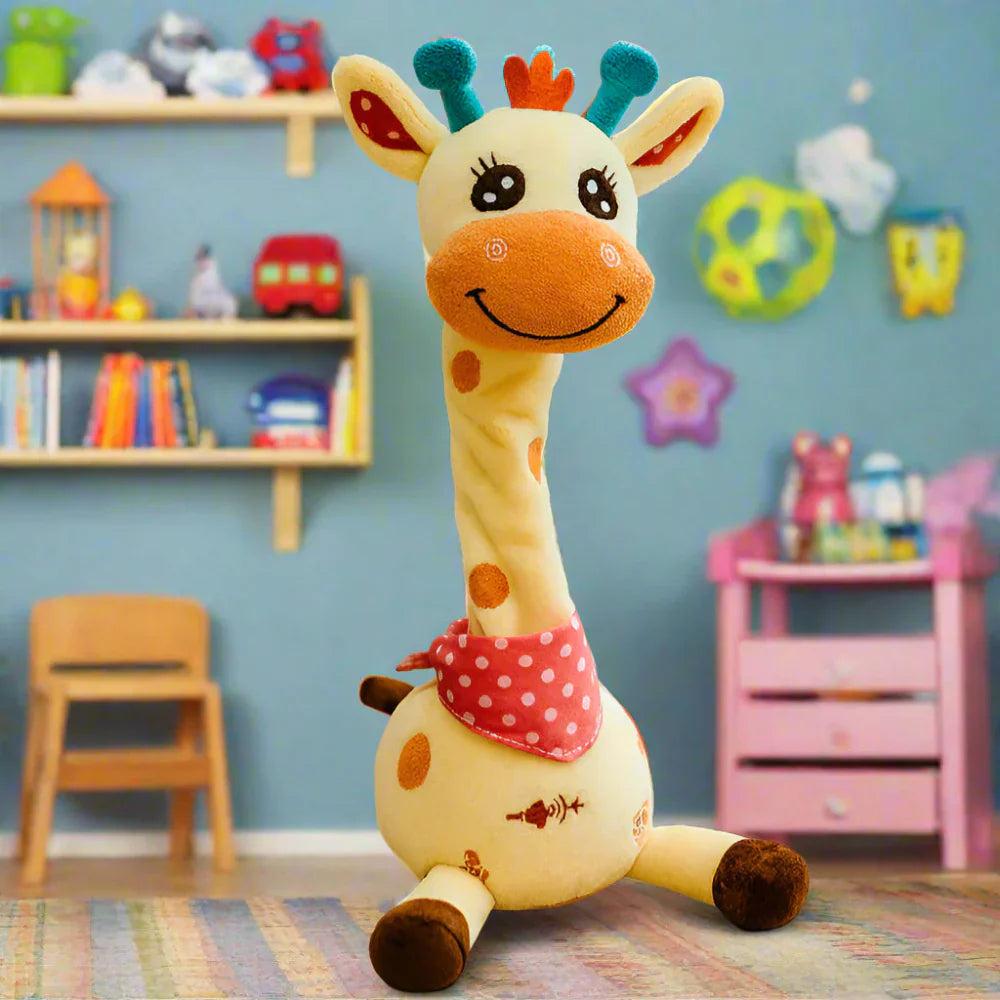 Giocattolo in peluche giraffa musicale danzante