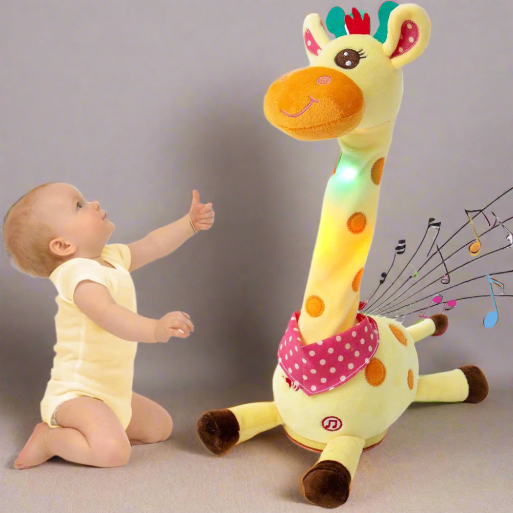 Giocattolo in peluche giraffa musicale danzante