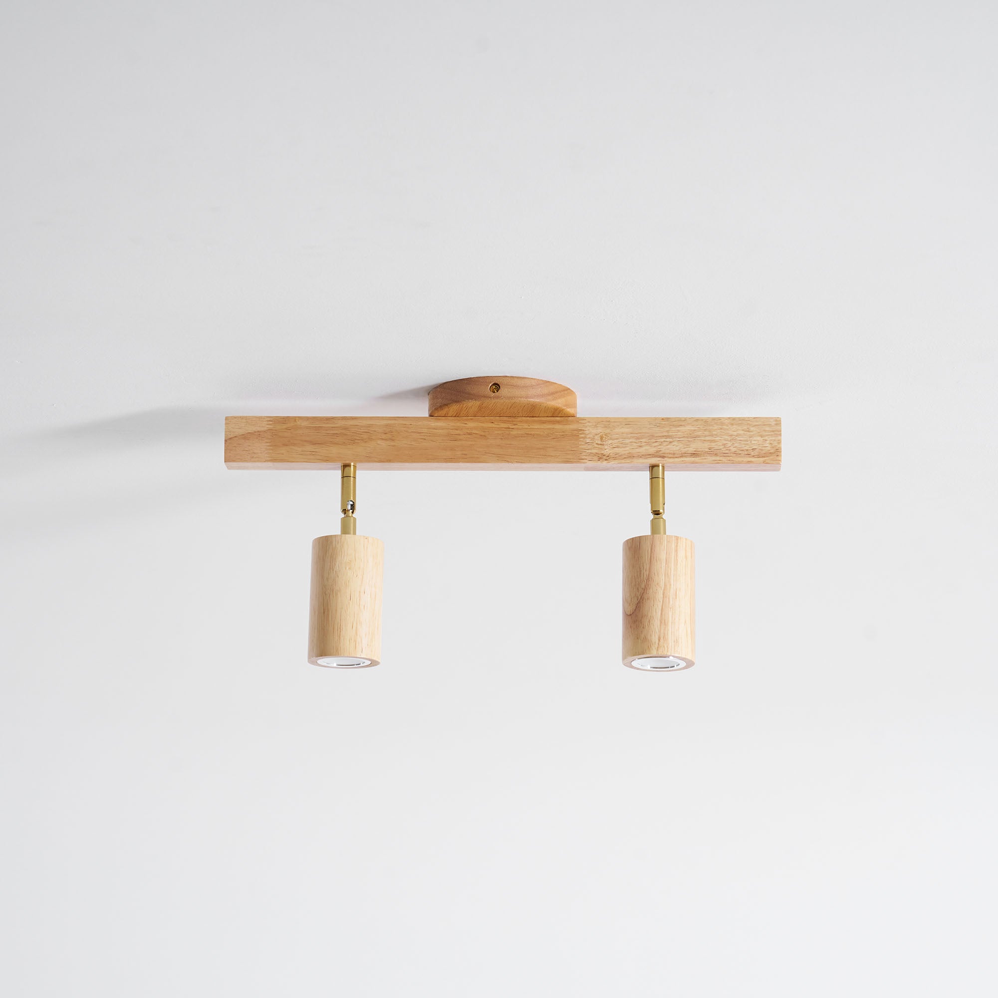 Japanese Wooden Adjustable LED Spotlight 1-Light