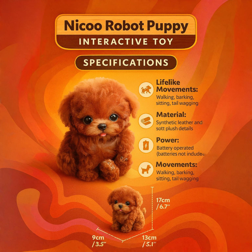 Puili | Giocattolo interattivo cane robot Nicoo cucciolo realistico per bambini