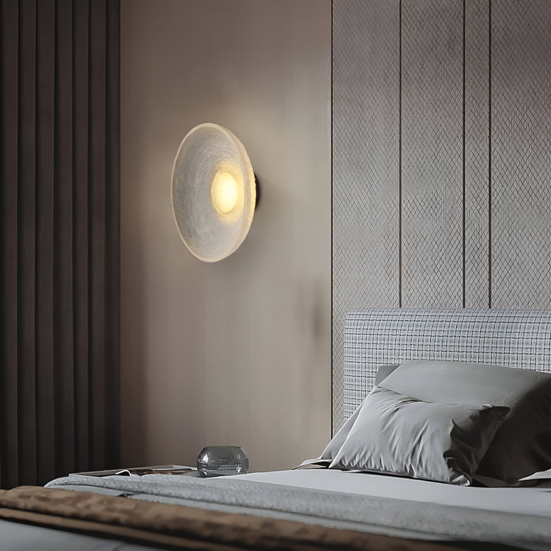 Applique da parete moderna minimalista rotonda in resina LED 1 luce