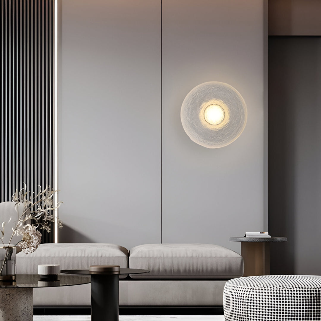 Applique da parete moderna minimalista rotonda in resina LED 1 luce