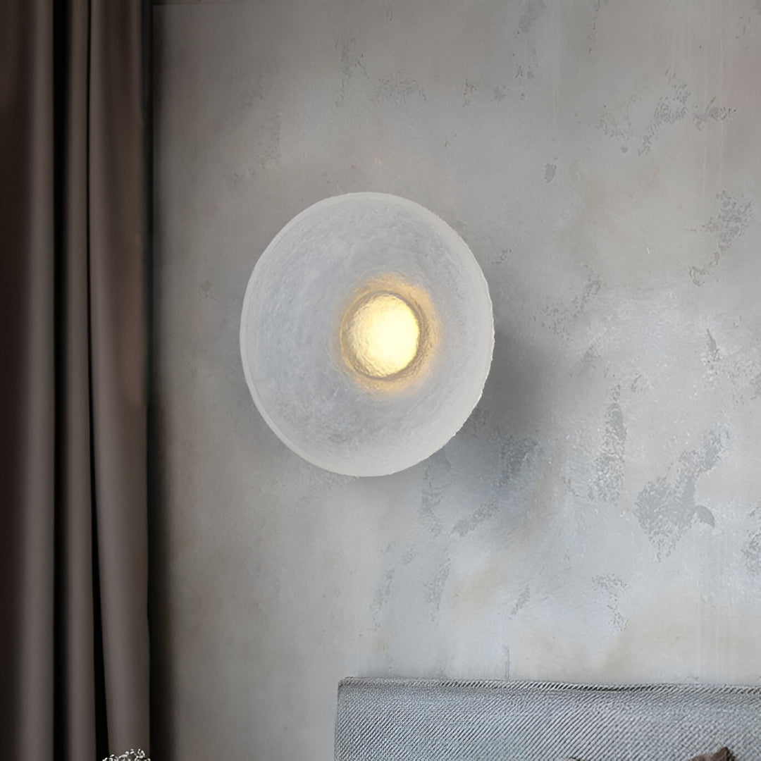 Applique da parete moderna minimalista rotonda in resina LED 1 luce