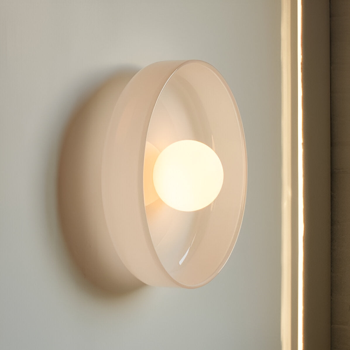Modern Glass Disc Ceiling and Wall Light LED 1-Light