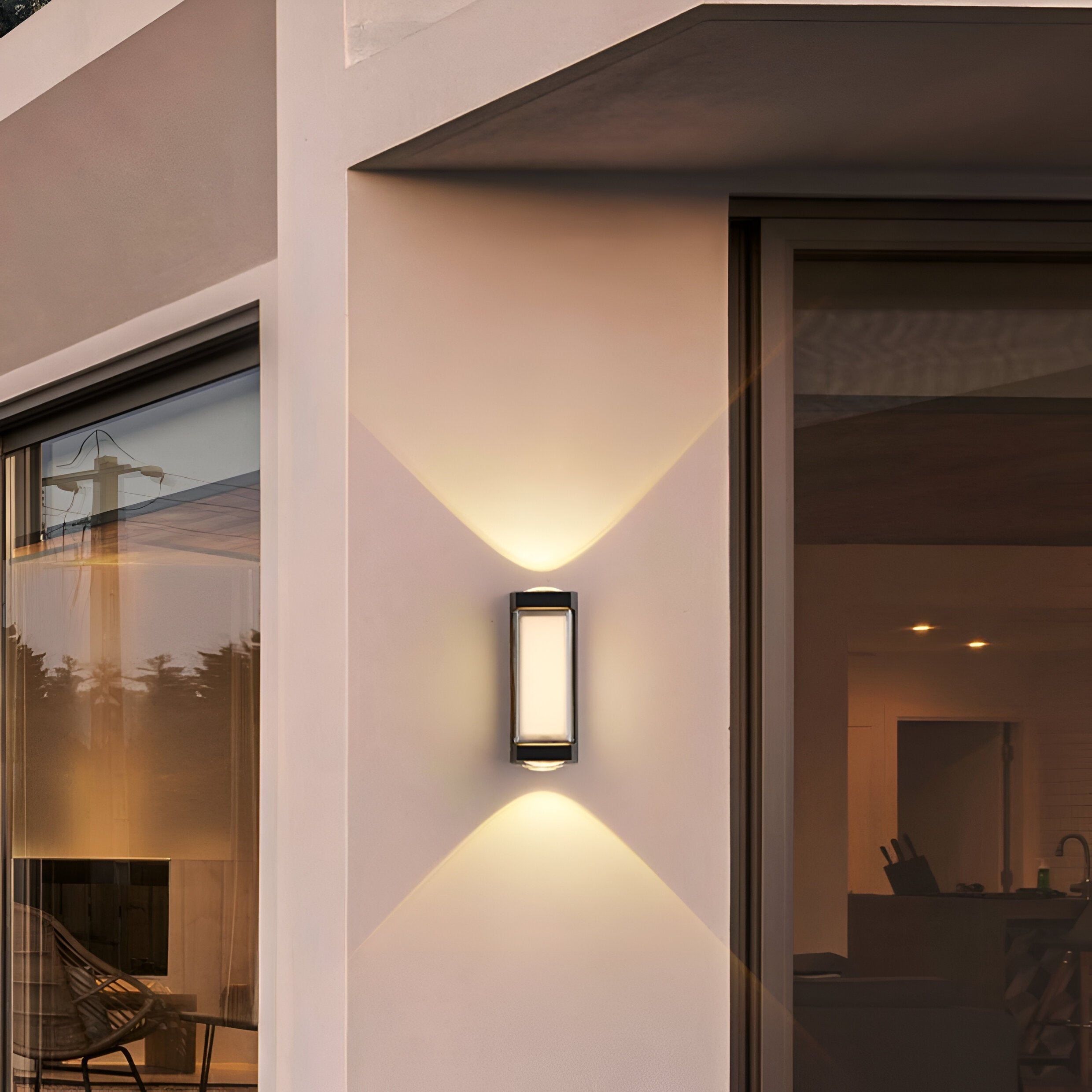 Lampada da parete nordica minimalista rettangolare in acrilico LED up-down