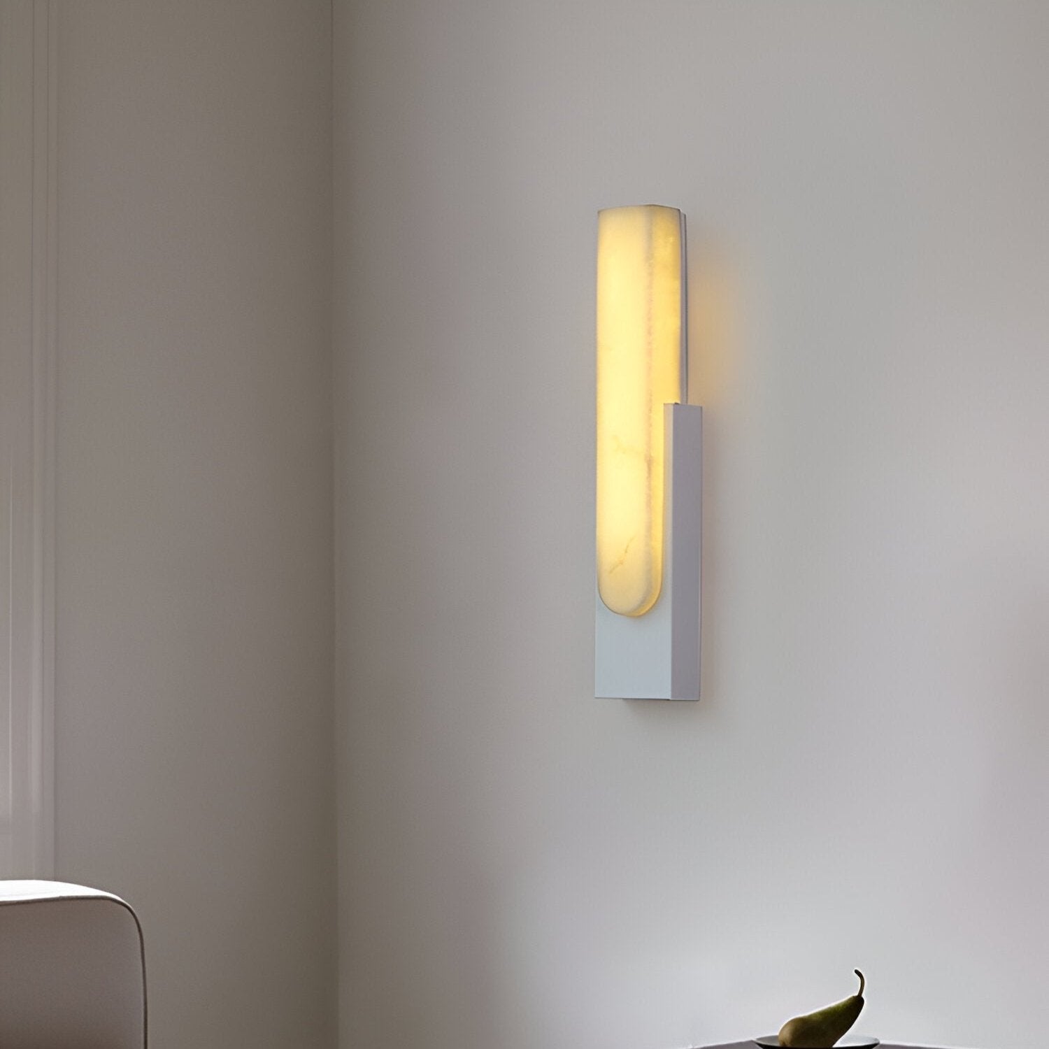 Applique da parete moderna in ottone effetto alabastro LED 1 luce