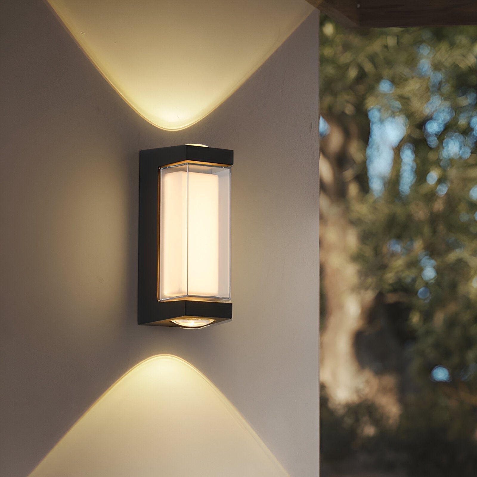 Lampada da parete nordica minimalista rettangolare in acrilico LED up-down