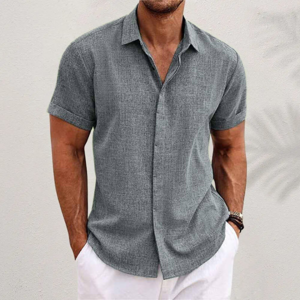 Oliver | Camicia a maniche corte in cotone e lino