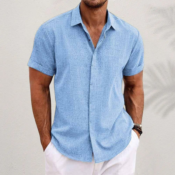 Oliver | Camicia a maniche corte in cotone e lino