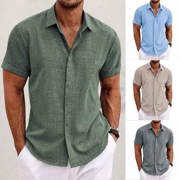 Oliver | Camicia a maniche corte in cotone e lino